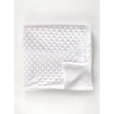White Popcorn Spotted Fleece Blanket - 70cm x 100cm