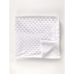 White Popcorn Spotted Fleece Blanket - 70cm x 100cm
