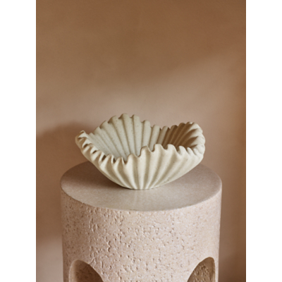 White Wrinkle Flower Bowl