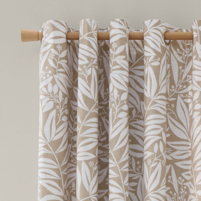 Catherine Lansfield Natural Sorrel Leaf Eyelet Curtains