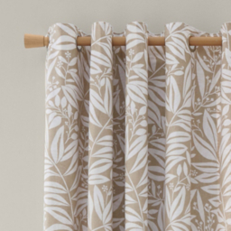 Catherine Lansfield Natural Sorrel Leaf Eyelet Curtains