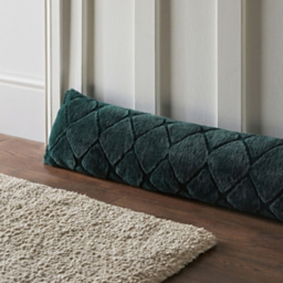 Catherine Lansfield Cosy Diamond Green Door Draught Excluder