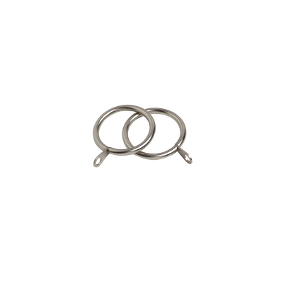 Speedy Satin Silver Pristine 25-28mm Curtain Rings - Pack of 8