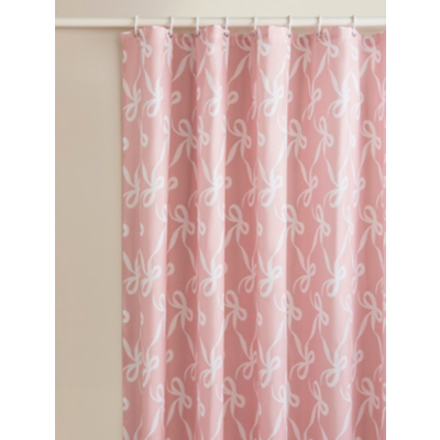 Pink Bows Soft Touch Microfibre Shower Curtain