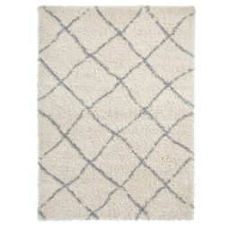 Think Rugs Cream Scandi Berber Style Shaggy Rug