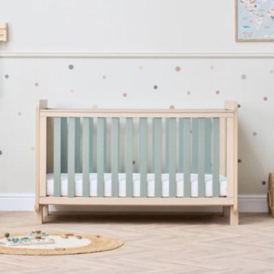 Tutti Bambini Sage Weave & Oak Kuba Cot Bed