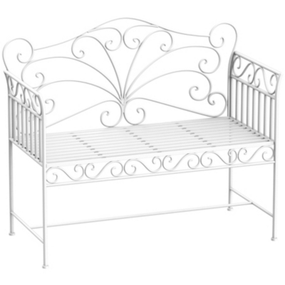 Outsunny White Heavy-Duty Garden Bench