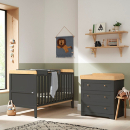 Tutti Bambini Slate & Honey Oak Rio 2-Piece Room Nursery Furniture Set