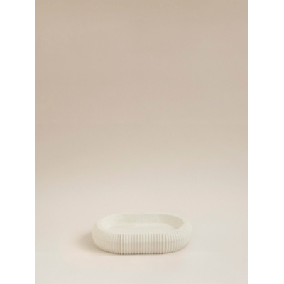 Natural Sandstone Ribbed Soap Dish