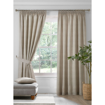 D & D Natural Pembrey Pencil Pleat Curtains