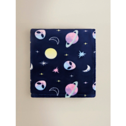 Navy Space Alien Fleece Blanket - 120 x 150 cm