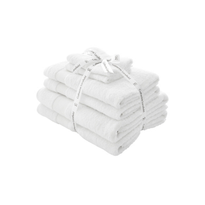 Catherine Lansfield White Antibacterial Towel Bale - Set of 6