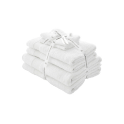 Catherine Lansfield White Antibacterial Towel Bale - Set of 6
