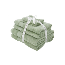 Catherine Lansfield Sage Antibacterial Towel Bale - Set of 6