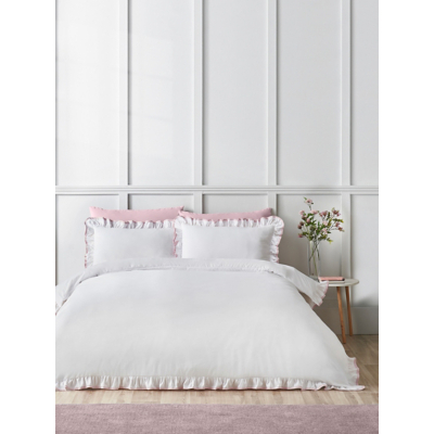 Catherine Lansfield So Soft Mono Frill Duvet Set