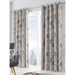 Fusion Lennox Blush Eyelet Curtains