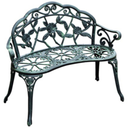Outsunny Antique Green Cast Aluminium Garden Bench