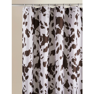Brown Cow Print Shower Curtain