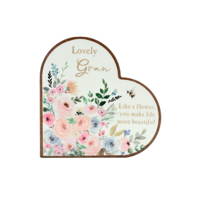 The Cottage Garden Mantel Heart Plaque - Gran