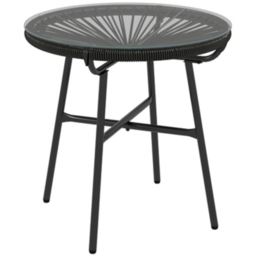 Outsunny Round Rattan Side Table