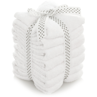 White Face Cloths - Set of 7
