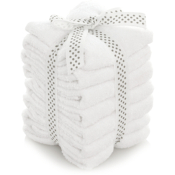 White Face Cloths - Set of 7