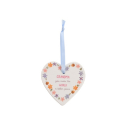 Love Life Ceramic Heart - Grandma