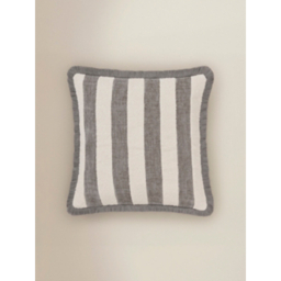 Stripe Chenille Texture Fringe Edge Cushion