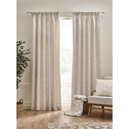 Catherine Lansfield Natural Brooke Floral Pen Pleat Curtain