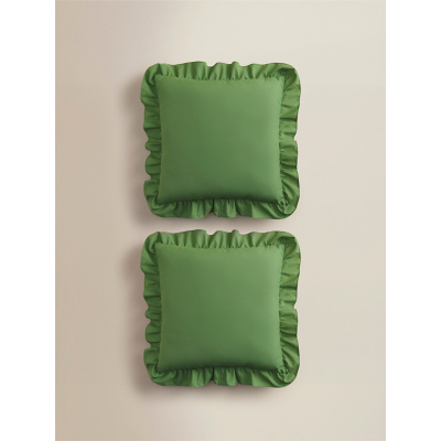 Frill Trim Outdoor Cushions Set of 2