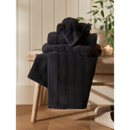 Stacey Solomon Black Textured Towel Range by George at ASDA