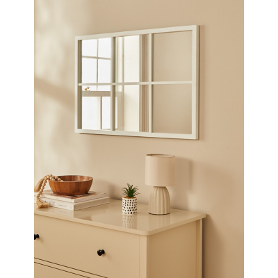White Crittall Mirror