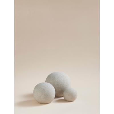 Stone Abstract Ball Ornaments - Set of 3