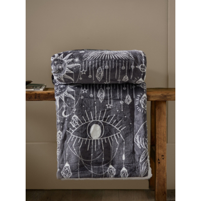 Furn Constellation Sherpa Fleece Throw - 130cm x 180cm