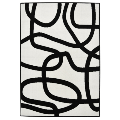 maker Squiggle Rug Monochrome