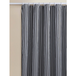 Monochrome Stripe Soft Touch Microfibre Shower Curtain