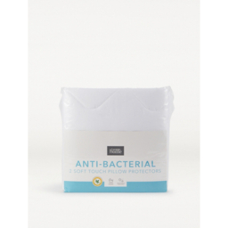 White Antibacterial Pillow Protector