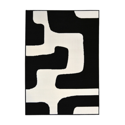 maker Maestro Geo Blocks Rug Black