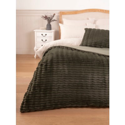 Stacey Solomon Green Ribbed Faux Fur Throw