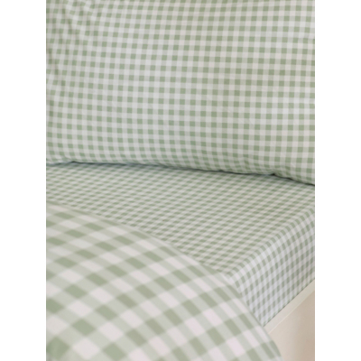 Catherine Lansfield Green Bamford Gingham Fitted Sheet