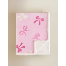 Bows Sherpa Fleece Blanket- 120x150cm