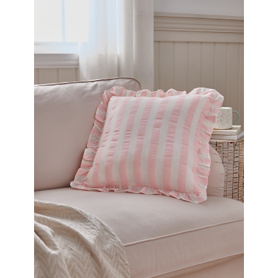 Stacey Solomon Ruffle Seersucker Striped Cushion