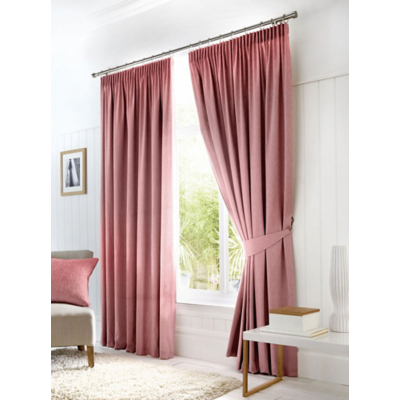 Fusion Blush Dijon Pencil Pleat Curtains