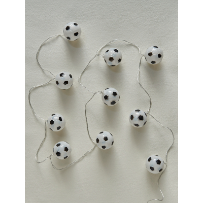 Black & White LED Football String Light