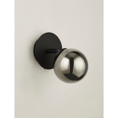 Black Glass Wall Light