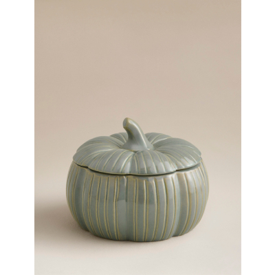 Large Ribbed Pumpkin Spice Candle