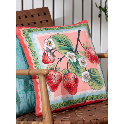Furn Anemone Strawberries Printed Outdoor Cushion
