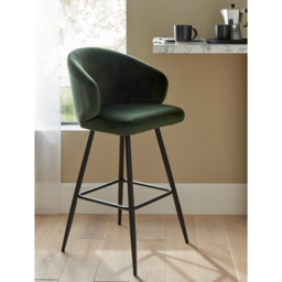 Green Velvet Bar Stool