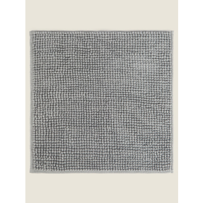 Dark Grey Solid Chenille Shower Mat