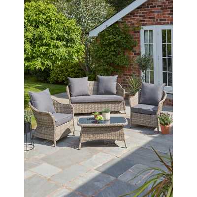 Shore Rattan 4 Piece Garden Sofa Set